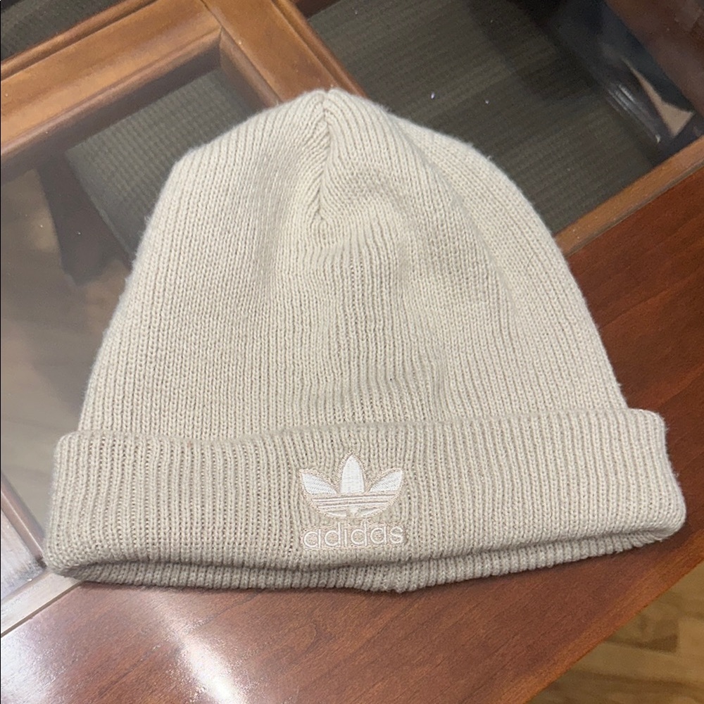 Adidas Beige Knit Beanie